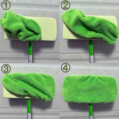 6-Pack Reusable Coral Fleece Mop Pads Washable Wet Mopping Cloths and Dry