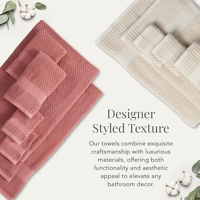 NY Loft 100% Cotton 4 Pack Bath Towel Set| Super Soft & Absorbent Quick-Dry
