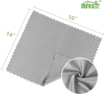 HOMEXCEL Grey Microfiber Glass Cleaning Cloths-6PK, Stainless Steel, Premium