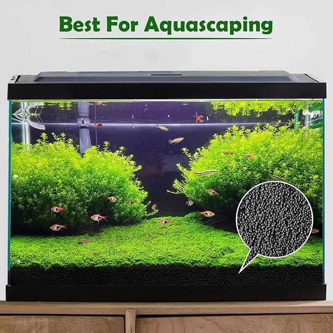 6.6Ib Aquarium Soil Water Grass Mud Fish Tank Aquascaping Aquarium Substrate Soil for Plants and Shrimps,No Need to Wash and No Muddy Water (6.6 Pounds, Aquarium Soil)