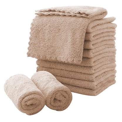 MOONQUEEN Microfiber Facial Cloths Fast Drying Washcloth 12 Pack