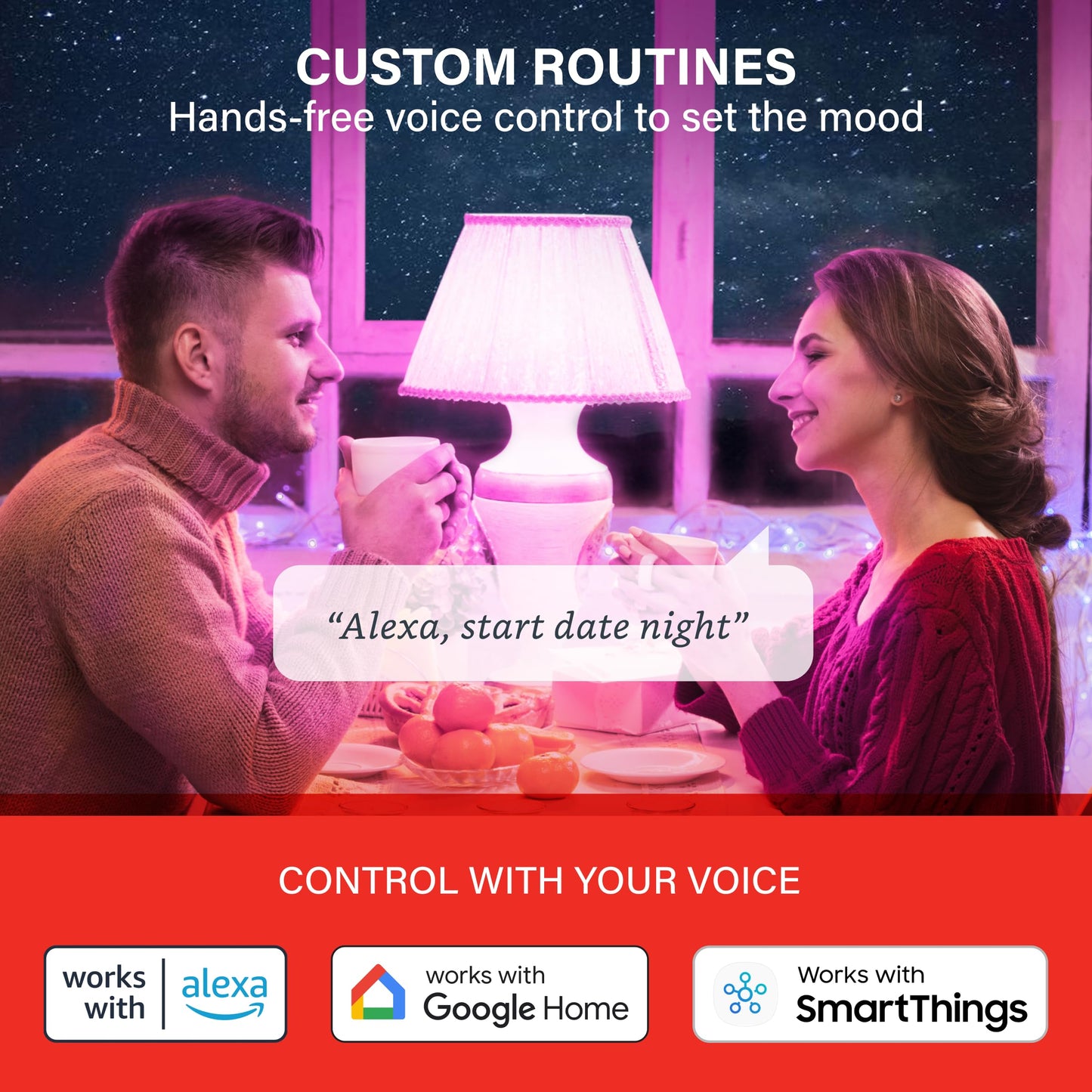 Sengled WiFi Color Changing Light Bulb, Alexa Smart Light Bulbs that Compatible with Alexa & Google Assistant, A19 RGB No Hub Required, 75 W Equivalent 800LM CRI>90, Set of 4