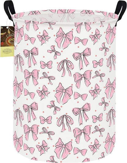 HUNRUNG Laundry Hamper, Large Canvas Fabric Lightweight Storage Basket Toy