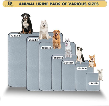 DAHAPYBOO Extra Large Washable Pee Pads for Dogs 36x48,4 Pack | Reusable Puppy Pads for Dogs Non-Slip Waterproof Pet Training Pads for Crate, Playpen, Bed, Sofa,Whelping Box, Potty Training