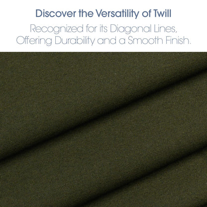 Pico Textiles 2 Yards Bolt Olive Green Poly Cotton Twill Fabric - 65% Polyester 35% Cotton - 60" Wide - Sold by The Yard - for Pants, Jackets, Skirts, Upholstery, and Work Uniforms