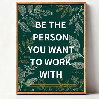 Halioyo Motivational Wall Decor - Framed Inspirational Quotes Canvas Wall Art, Positive Affirmation Office Decor for Workplace Conference Room Reception Lobby, Ready to Hang(12 x 16-inch)