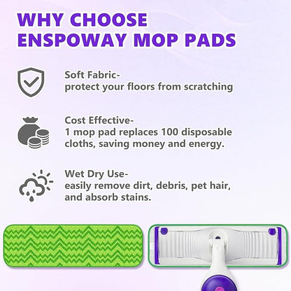 6 Pack Reusable Mop Pads Compatible