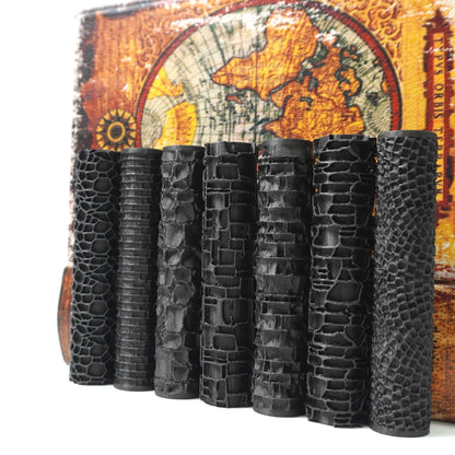 Texture Roller Set – 7-Pattern 3D-Printed Miniature Terrain Rollers for Clay & Modeling – Ideal for D&D, Tabletop, Polymer Clay Crafts (Interesting 7 Patterns)