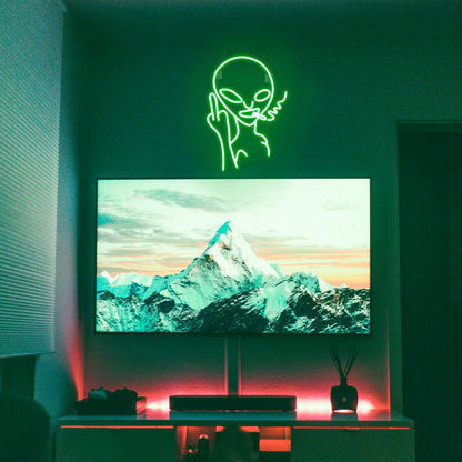 LUCUNSTAR UFO Neon Sign For Room,Alien Spaceship Dimmable LED Neon Light, Space Neon Signs for Wall Decor, Blue UFO Neon Light up Sign for Bedroom Game Room Wall Decor,Ufo Lovers