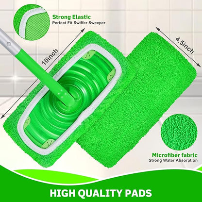 8 Pack Reusable Microfiber Mop Pads Compatible