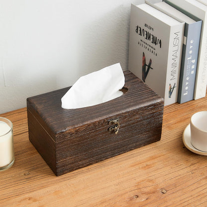 GZQWDC Rectangular Wood Tissue Box,Decorative Wooden Tissue Box Cover,Tissue Box Holder,Tissue Box for Bathroom&Tabletop
