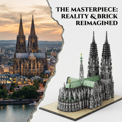BBTiloBrix Cologne Cathedral Building Block Set, MOC Gothic Architecture Model, Advanced Building Kit, Authentic Replica of Germany’s Church Iconic Landmark, Large Display Dec for Adults(8614Pieces)