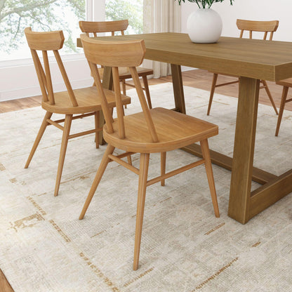 Plank+Beam Classic Farmhouse Chair (2 Pack), Pecan