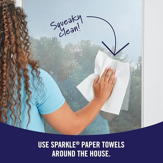 Sparkle Tear-A-Square Paper Towels, 2 Double Rolls