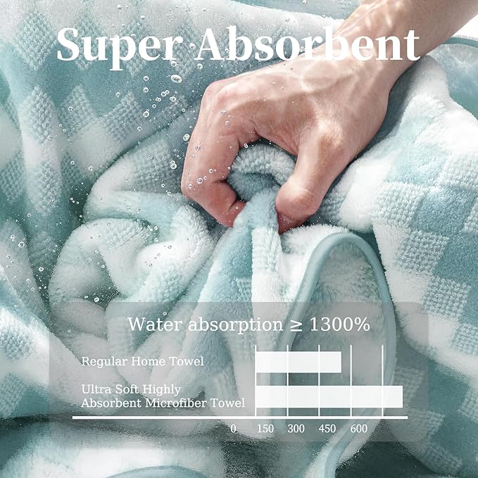 4 Piece Bath Towel Set Oversized Bath Sheet 35"x70" Bathroom Towel Extra Large