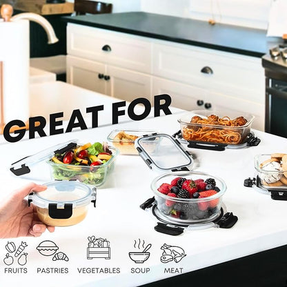 Razab 30 PC Glass Food Storage Containers