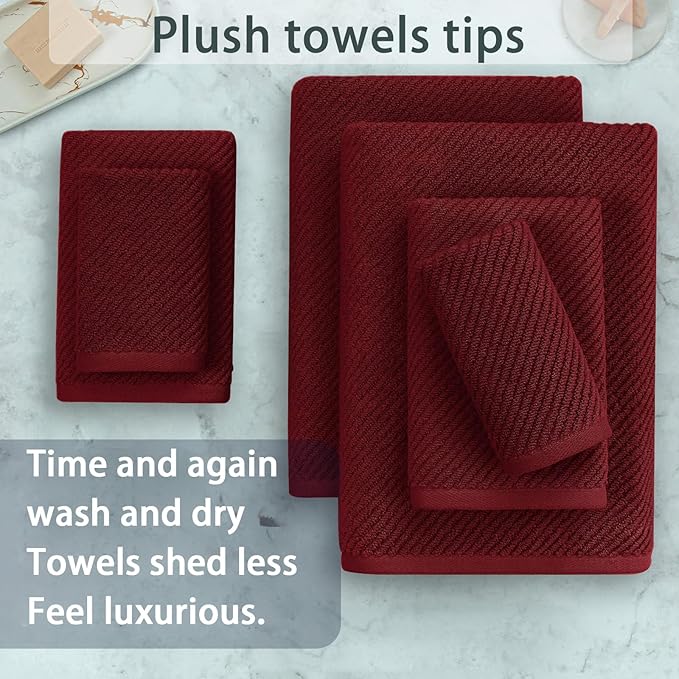 VOOVA & MOVAS Burgundy Towel Set