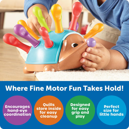 Learning Resources Spike The Fine Motor Hedgehog - Toddler Montessori Toys, Stacking Shape, Gifts For Boys And Girls, Sorting And Matching Skill Activities, Educational Games, Kindergarten