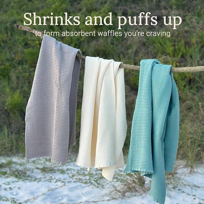 GILDEN TREE Waffle Towels for Bathroom, 100% Cotton Quick Dry Towel, Waffle