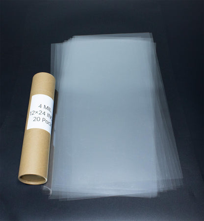 neglex 20PCS 4 Mil 12 X 24 Inch Clear Plastic Sheets, Blank Mylar Stencil Sheets,Clear Acetate Sheets for Cricut Crafts, Clear Plastic Sheets for Crafts and Cutting Machine