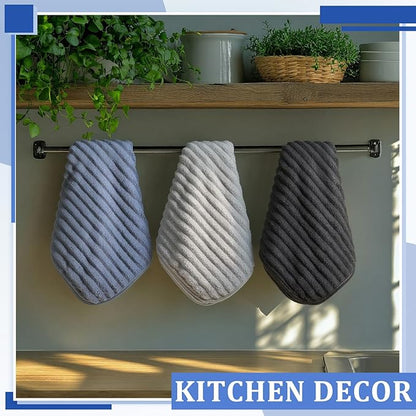 4 Pcs Hand Towel for Bathroom 14 x 30 Inch Neutral Microfiber Quick Dry