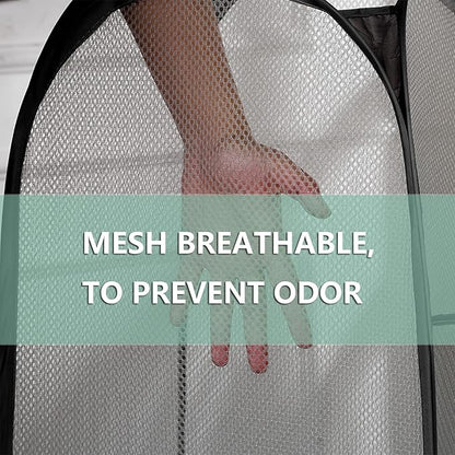 2 Pack Popup Laundry Hamper, Foldable Mesh Laundry Basket