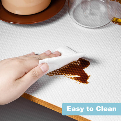 PABUSIOR White Self-Adhesive Drawer Liner: 11.8 Inch x 10 FT Kitchen Cabinet Paper - Easy to Cut Waterproof Shelf Liner for Narrow Pantry Shelves