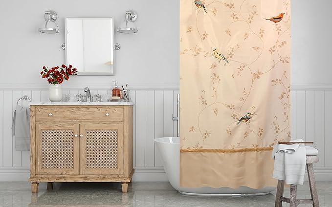 Avanti Linens - Fabric Shower Curtain, Nature Inspired Bathroom Decor