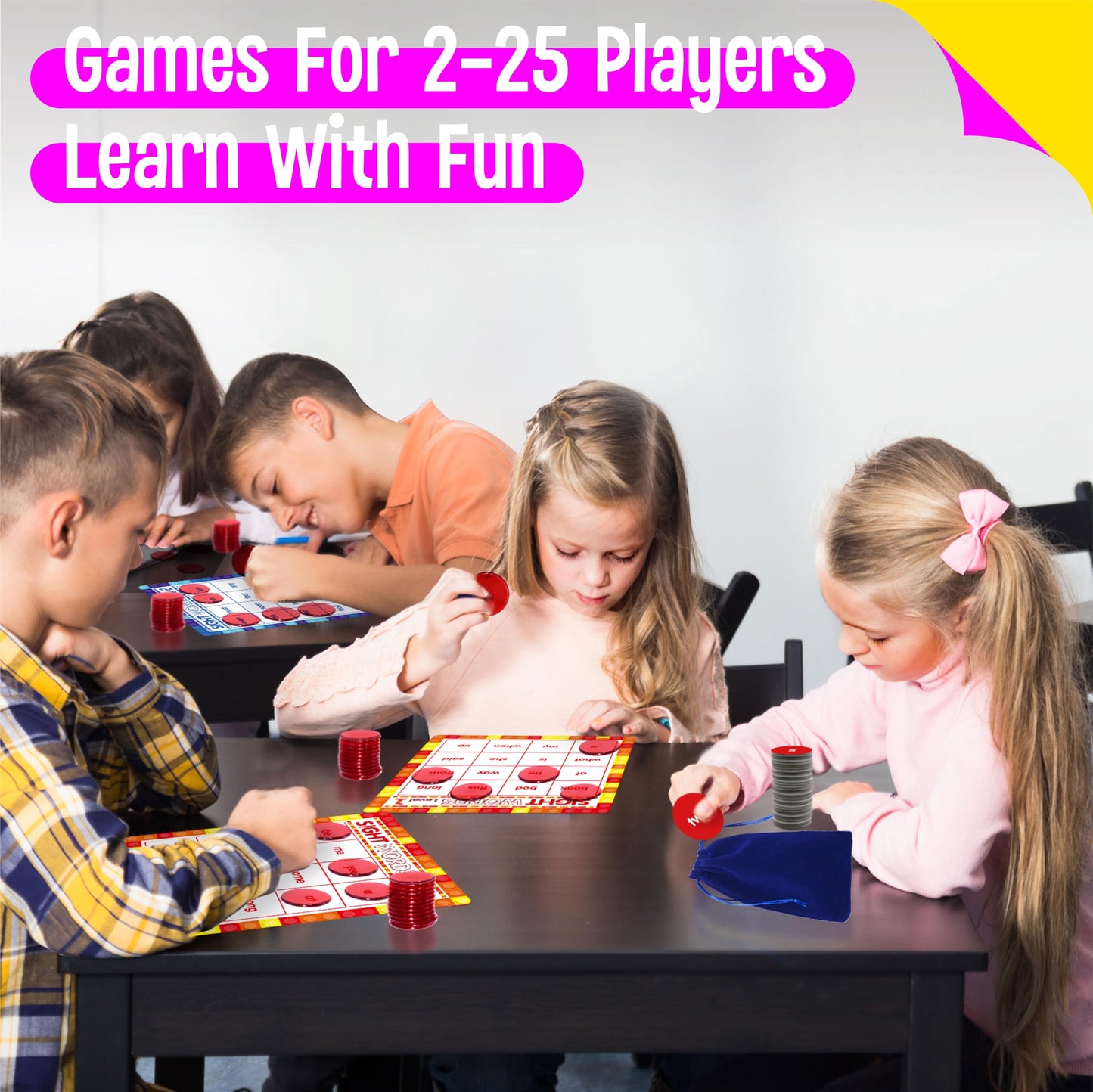 SpriteGru Sight Word Bingo Game, 160 Sight Words Learn to Read Level 1 & Level 2 Bingo Board Game Dolch's & Fry's Words Lists for Kindergarten and Preschool Kids 4-8, Perfect for Classroom & At Home