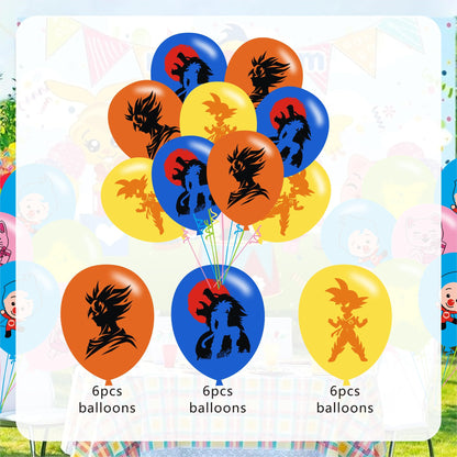 Q Cartoon For Party Supplies,Birthday Decorations Set Include Banner, Balloons, Hanging Swirls, Cake Cupcake Toppers for Boys Girls Party.