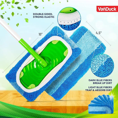 VanDuck Reusable Pet Heavy Duty Mop Pads Compatible