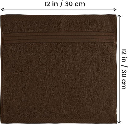 Utopia Towels Wash Cloths Set, 12 by 12 Inches, 100% Cotton Ring Spun, Highly