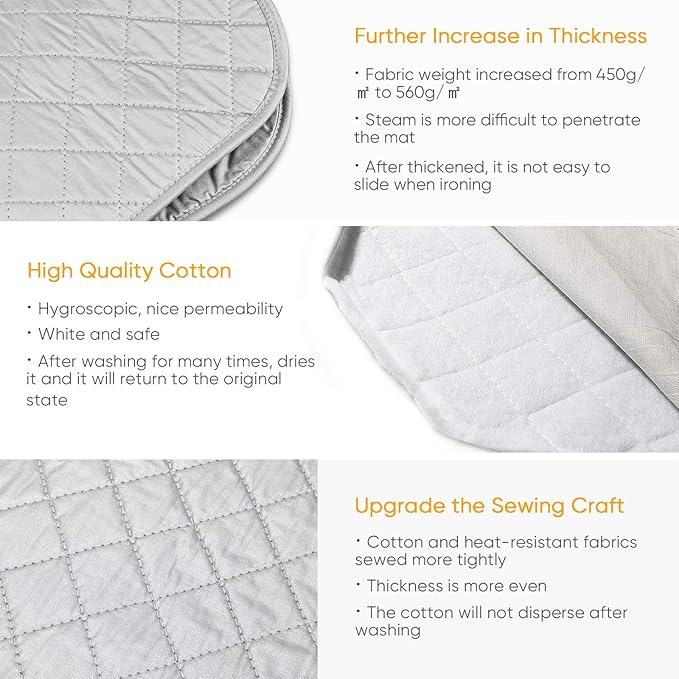 Upgraded Thick Ironing Mat, Travel Ironing Blanket Ironing Pad, Portable