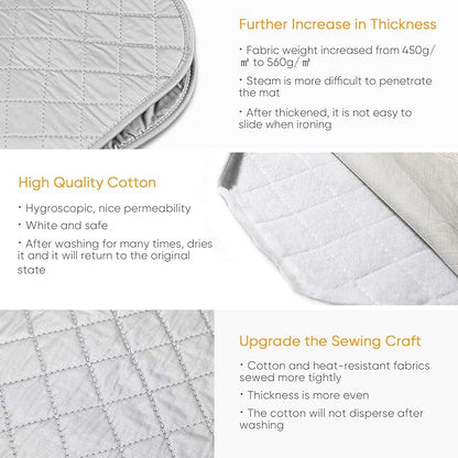 Upgraded Thick Ironing Mat, Travel Ironing Blanket Ironing Pad, Portable