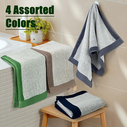 Cleanbear Hand Towels for Bathroom, Ultra-Soft 100% Cotton Hand Towels