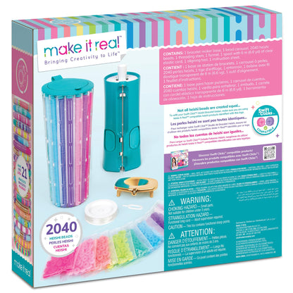 Make It Real: Swift Clicks - Heishi Bracelet Maker - 2047pc, DIY Jewelry Craft Kit, Design & Make 23 Bead Bracelets, Rotate-Click-Wear, Girls Kids 8+