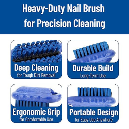 SPARTA Nail Scrub Brush Commercial-Grade, Heavy-Duty Hand and Fingernail Brush