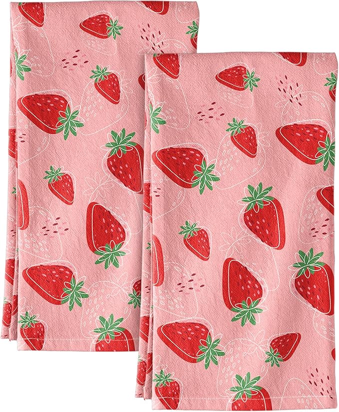 Flour Sack Kitchen Towels Set of 2-18x26 Cotton Dish Towels