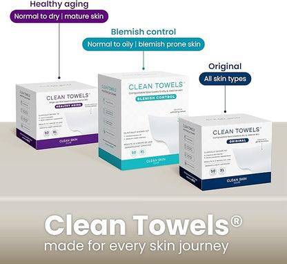 CLEAN SKIN CLUB Cement Box for 50 Disposable Clean Towels XL, Concrete