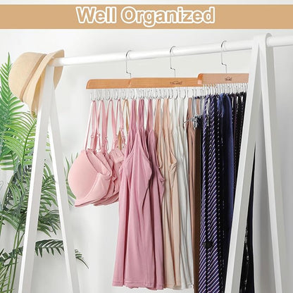TOPIA HANGER Bra Hanger for Closet, Tank Top Hangers 20 Hooks Capacity Foldable