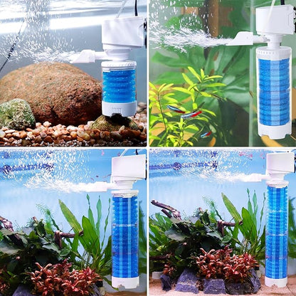 fishkeeper Bio Filter Sponge for Aquariums - 4 Pack, Washable and Reusable, Replacement Biological Filter Sponge Media for Fish Tanks