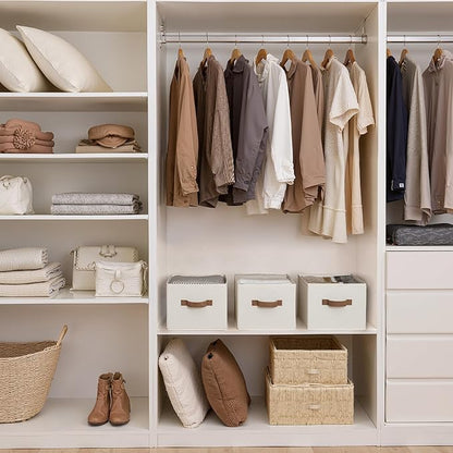 StorageWorks Closet Organizers and Storage Bins, Foldable Shelf Baskets