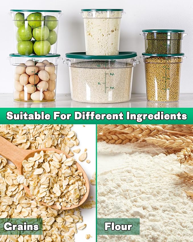 2QT&4QT NSF Round Food Storage Containers