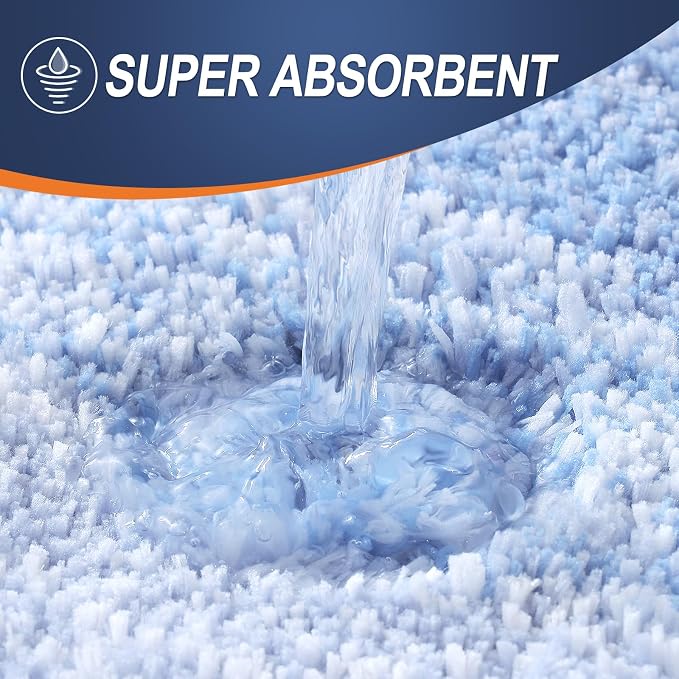 OLANLY Small Bathroom Rugs Mat 24x16, Extra Soft Absorbent Microfiber Bath Rugs, Rubber Backing, Quick Dry, Washable Bath Mats for Bathroom Floor, Tub and Shower, Home Decor Accessories, Light Blue
