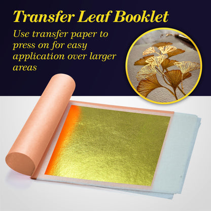 Barnabas Blattgold Gold Leaf - 24K Real Gold [10 Sheets, 3.1 inches] - Transfer Patent for Painting, Arts and Crafts