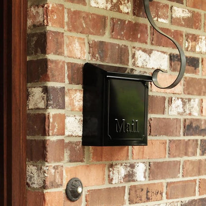ARCHITECTURAL MAILBOXES Townhouse Vertical Small Capacity, Galvanized Steel Wall Mount Mailbox, 4.1 x 8.6 x 10.1 inches, Black | Galvanized steel build with a concealed lock and key drop box and weather-resistant outdoor construction.