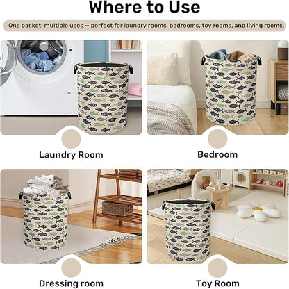 Cute Japanese-Style Fish Foldable Laundry Hamper