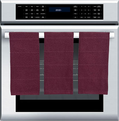 Purple Burgundy Wine Kitchen Hand Dish Towels: Oversized 28" x 18", 100% Cotton