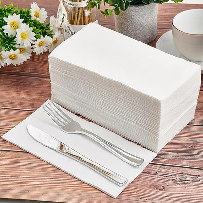 100PACK Disposable Hand Towels for Bathroom, Soft and Absorbent Paper Guest