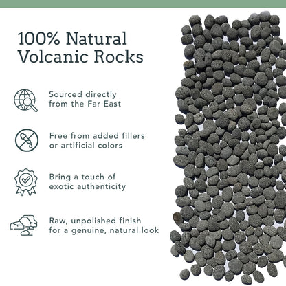 Black Lava Rocks for Fire Pit - 1/2 to 1 inch 10 lbs - Gas Fireplace Rocks - Black Lava Rock for Propane Fire Pit - Decorative Lava Stone Volcanic Rock for Outdoor & Indoor Gas Fireplace